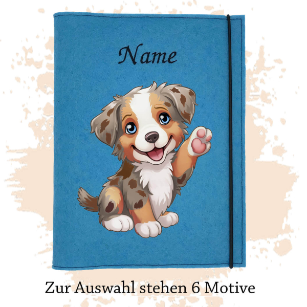Australian Shepherd red merle Dokumentenhülle